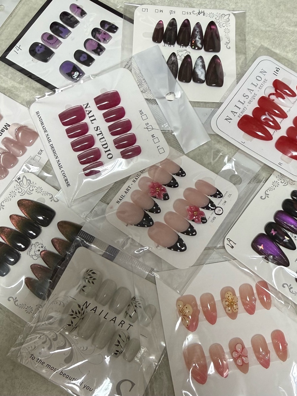 Assorted Press-On Nail Sets – Size Small - You Pick 4
